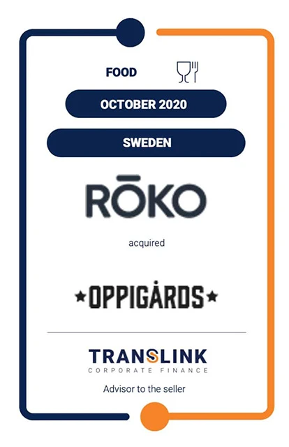 Translink advises the owner of Oppigards Bryggeri on the sale to RÖKO